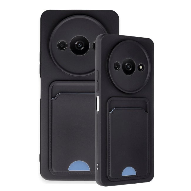 Xiaomi Redmi A3 4g Kılıf Kelvin Kartvizitli Silikon - Siyah