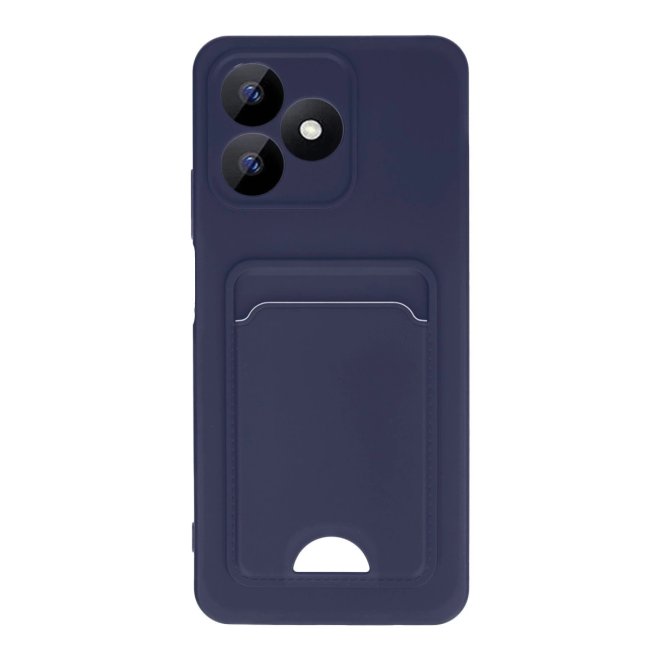 Realme Note 50 4g Kılıf Kelvin Kartvizitli Silikon - Lacivert