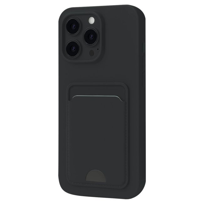 İphone 16 Pro Max Kılıf Kelvin Kartvizitli Silikon - Siyah