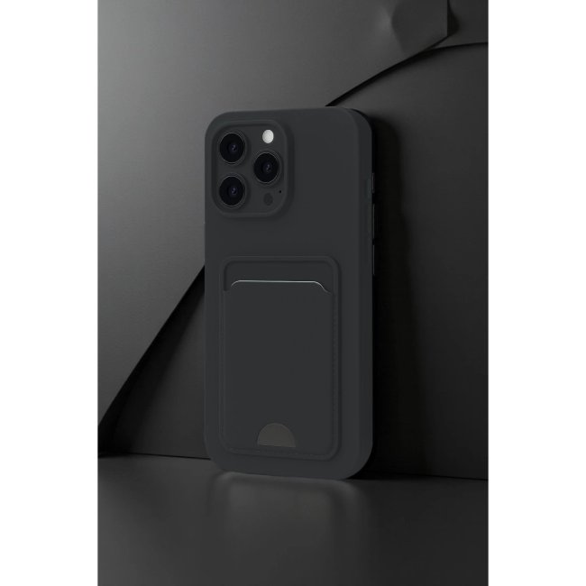 İphone 16 Pro Max Kılıf Kelvin Kartvizitli Silikon - Koyu Yeşil