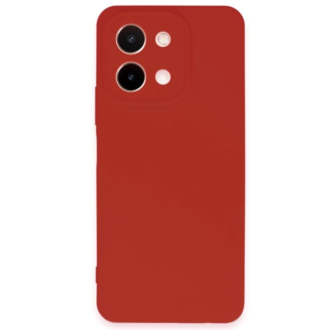 Vivo Y28 Kılıf First Silikon - Kırmızı