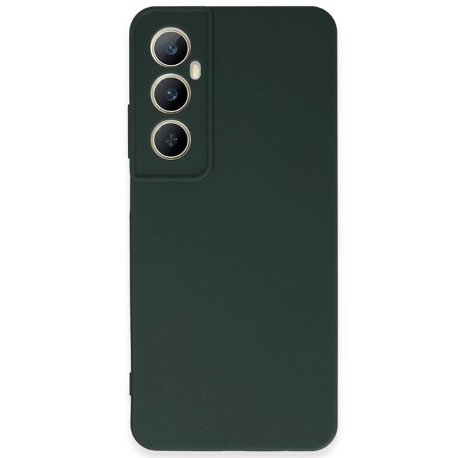 Realme C65 Kılıf First Silikon - Koyu Yeşil