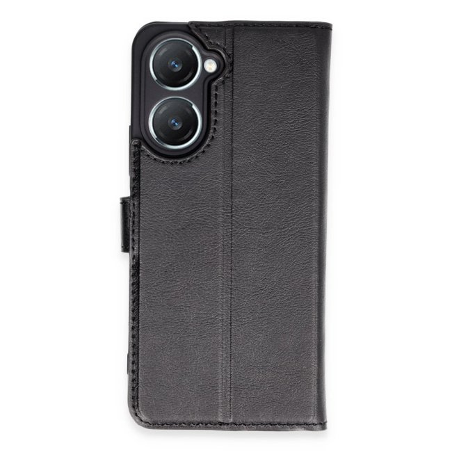 Vivo Y18 Kılıf Trend S Plus Kapaklı Kılıf - Siyah