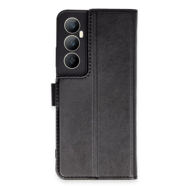 Realme C65 Kılıf Trend S Plus Kapaklı Kılıf - Siyah