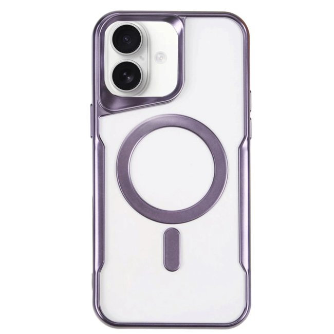 İphone 16 Plus Kılıf Boyi Magsafe Silikon Kapak - Derin Mor