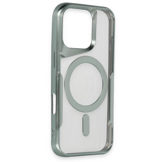 İphone 16 Pro Kılıf Boyi Magsafe Silikon Kapak - Yeşil