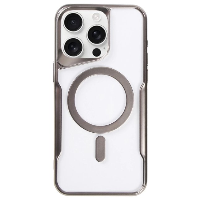 İphone 16 Pro Max Kılıf Boyi Magsafe Silikon Kapak - Titan Gri