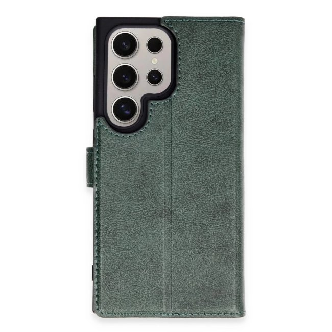 Samsung Galaxy S24 Ultra Kılıf Trend S Plus Kapaklı Kılıf - Yeşil