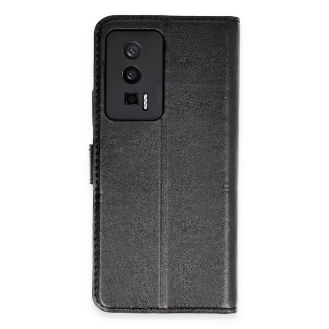 Xiaomi Poco F5 Pro Kılıf Trend S Plus Kapaklı Kılıf - Siyah