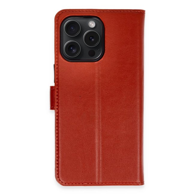 İphone 15 Pro Max Kılıf Trend S Plus Kapaklı Kılıf - Kırmızı