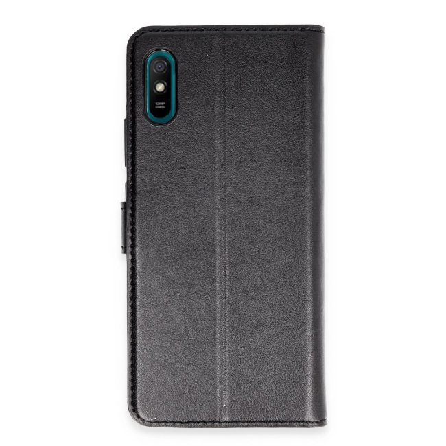 Xiaomi Redmi 9a Kılıf Trend S Plus Kapaklı Kılıf - Siyah
