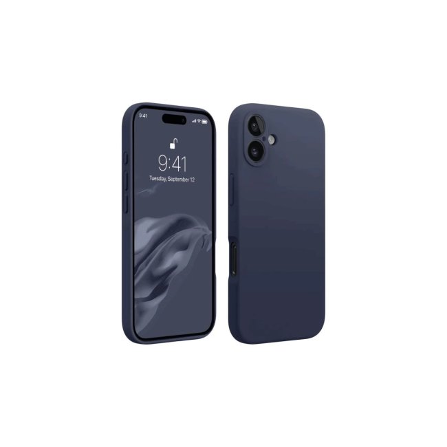 İphone 16 Plus Kılıf First Silikon - Lacivert