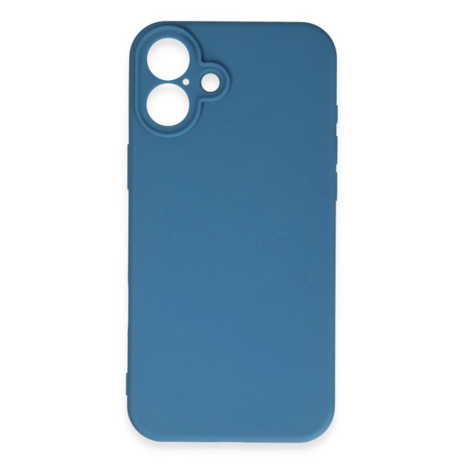 İphone 16 Plus Kılıf First Silikon - Mavi