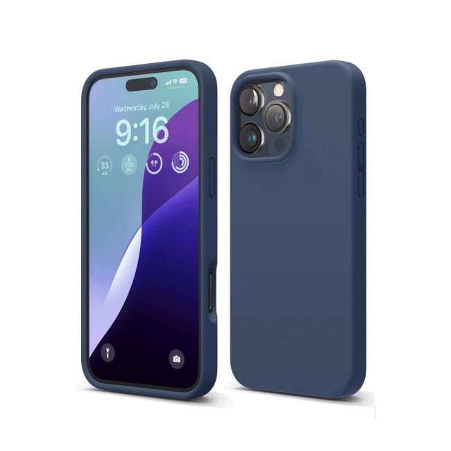 İphone 16 Pro Max Kılıf First Silikon - Lacivert