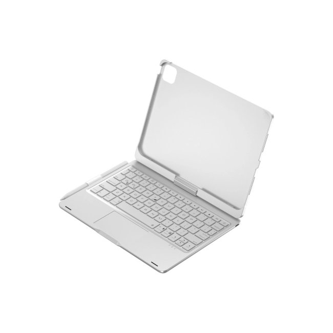 İpad Pro 11 (2024) F11 Ats Kılıf Magic Dönen Klavyeli Tablet Kılıf - Gümüş