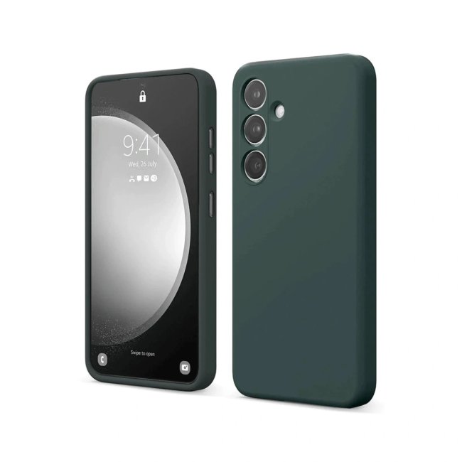 Samsung Galaxy S24 Fe Kılıf First Silikon - Koyu Yeşil