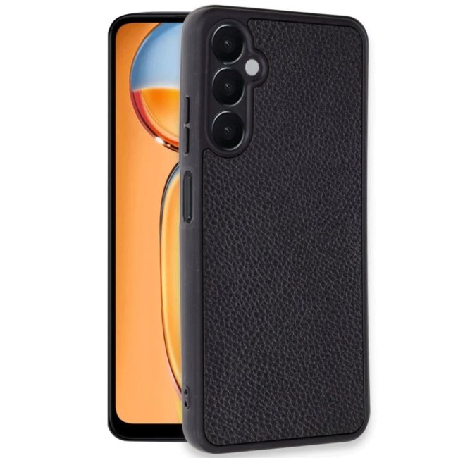 Samsung Galaxy S24 Fe Kılıf Aras Deri Kapak - Siyah