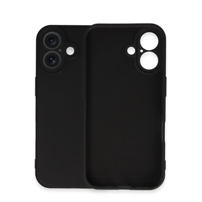 İphone 16 Plus Kılıf Nano İçi Kadife Silikon - Siyah