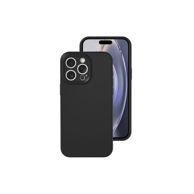 İphone 16 Pro Kılıf Nano İçi Kadife Silikon - Siyah