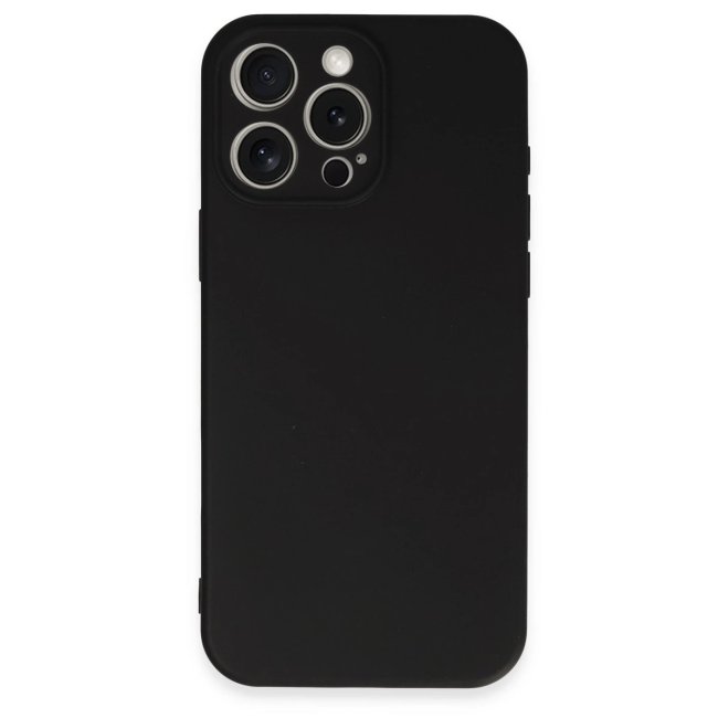 İphone 16 Pro Kılıf Nano İçi Kadife Silikon - Siyah
