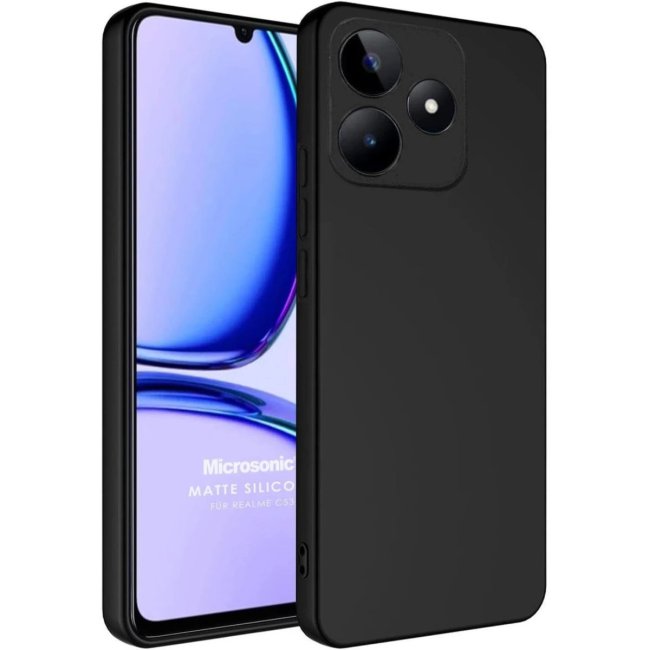 Realme C61 Kılıf First Silikon - Siyah