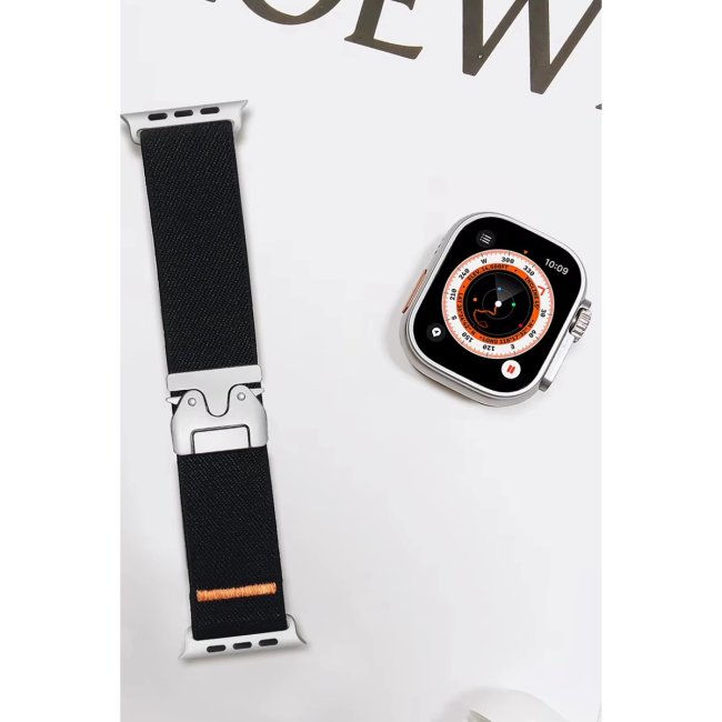 Apple Watch 42mm Forest Kumaş Kordon - Siyah