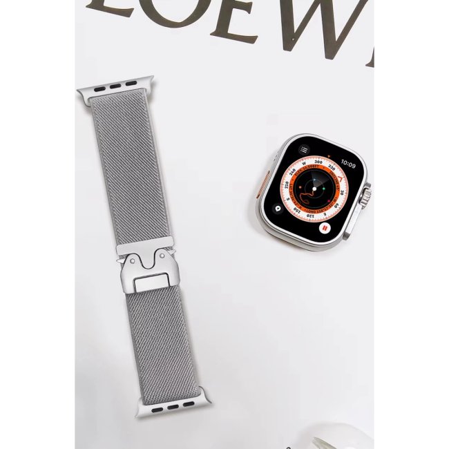 Apple Watch 42mm Forest Kumaş Kordon - Titan Gri