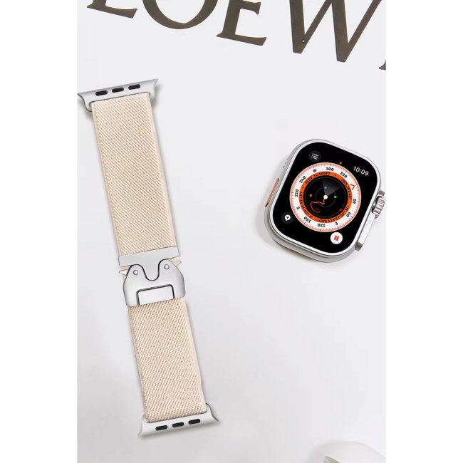 Apple Watch 42mm Forest Kumaş Kordon - Krem