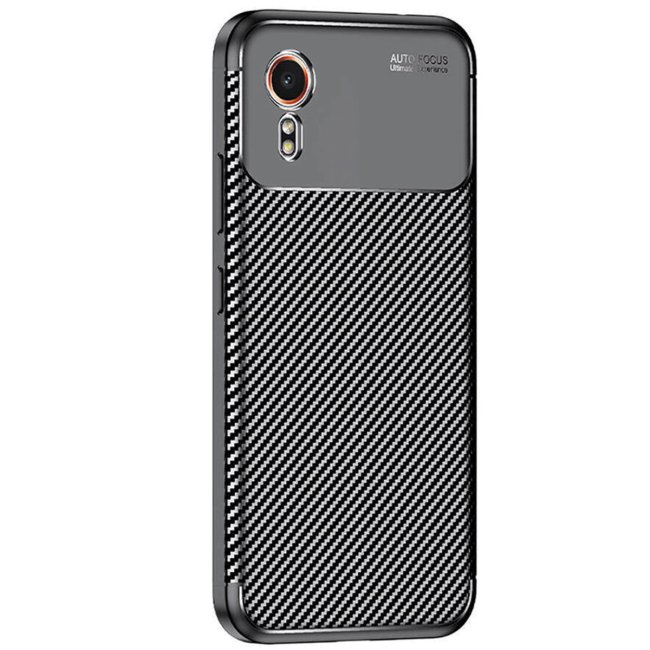 Samsung Galaxy Xcover 7 Kılıf Auto Focus Karbon Kapak - Siyah