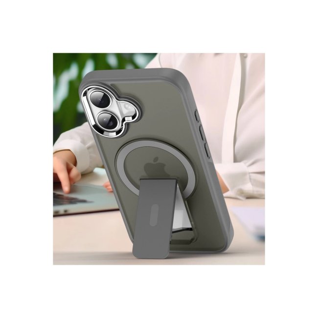 İphone 16 Plus Kılıf Tork Magsafe Standlı Kapak - Siyah