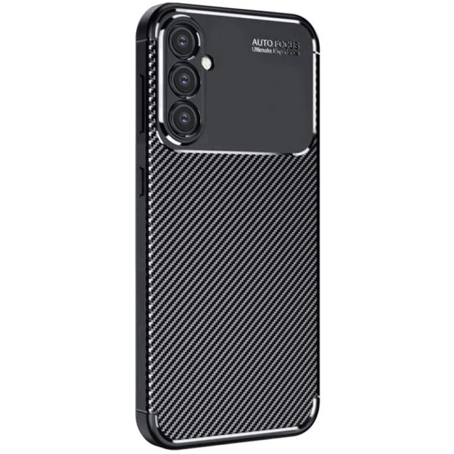 Samsung Galaxy A16 5g Kılıf Auto Focus Karbon Kapak - Siyah