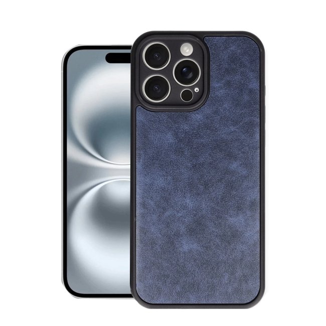 İphone 16 Pro Kılıf Aras Deri Kapak - Lacivert