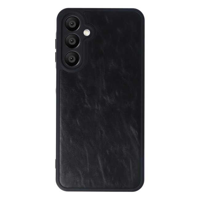 Samsung Galaxy A16 5g Kılıf Aras Deri Kapak - Siyah