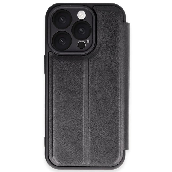 İphone 16 Pro Kılıf Flip Cover - Siyah