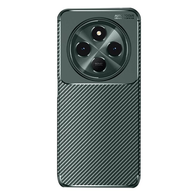 Xiaomi Redmi 14c Kılıf Auto Focus Karbon Kapak - Koyu Yeşil