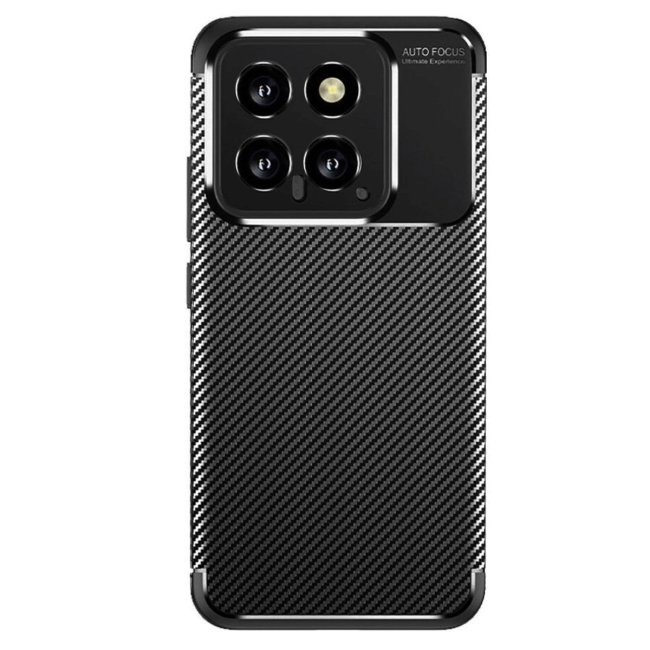 Xiaomi Mi 14t Kılıf Auto Focus Karbon Kapak - Siyah