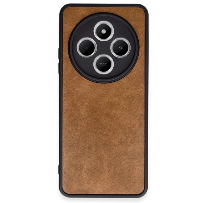 Xiaomi Redmi 14c Kılıf Aras Deri Kapak - Taba