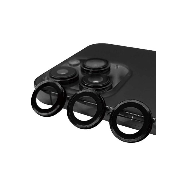 İphone 14 Pro Max Raze Metal Kamera Lens - Siyah