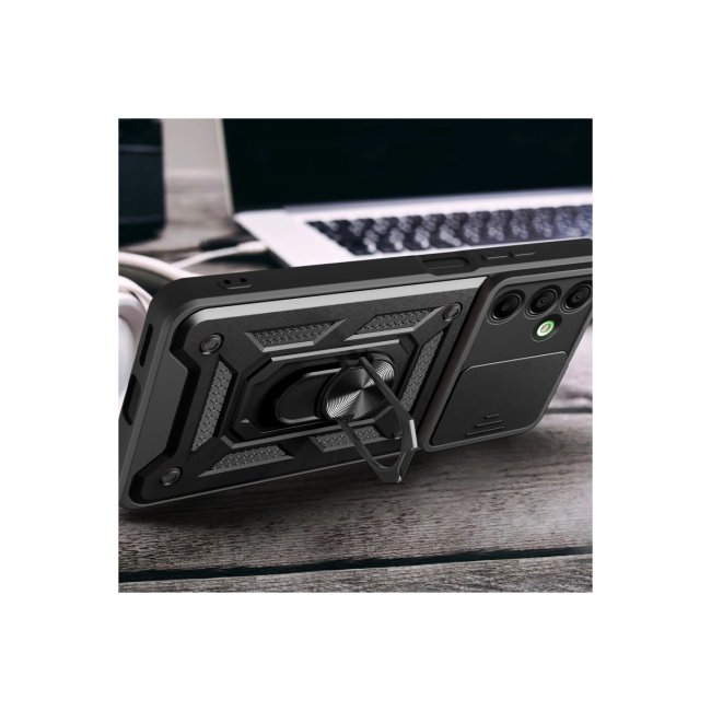 Samsung Galaxy A16 5g Kılıf Pars Lens Yüzüklü Silikon - Yeşil