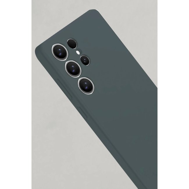 Samsung Galaxy S25 Ultra Kılıf Nano İçi Kadife Silikon - Koyu Yeşil