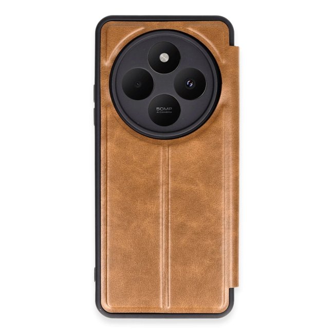 Xiaomi Redmi 14c Kılıf Flip Cover - Taba