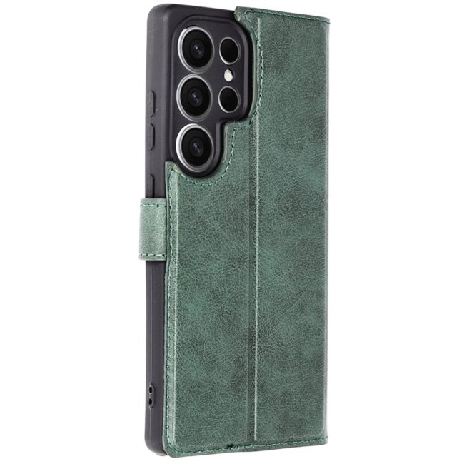 Samsung Galaxy S25 Ultra Kılıf Trend S Plus Kapaklı Kılıf - Yeşil
