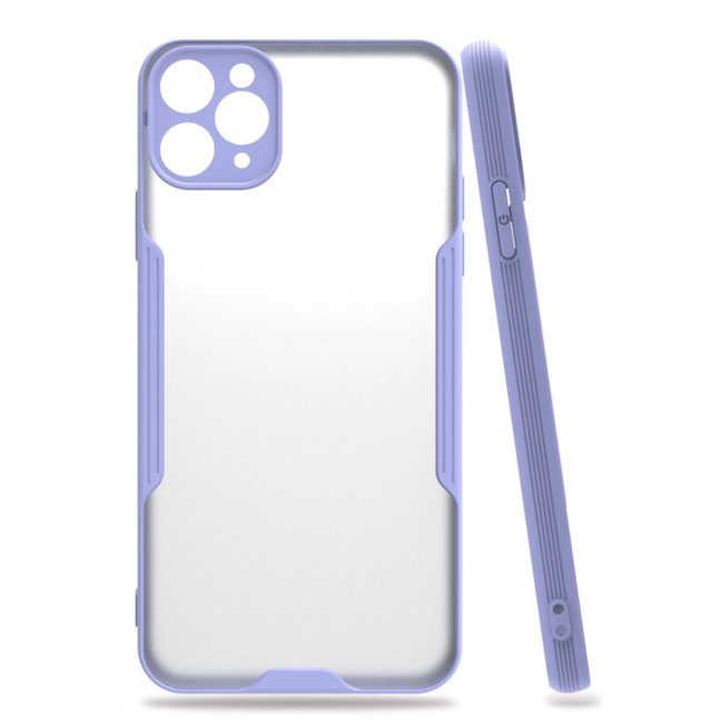 İphone 11 Pro Max Kılıf Platin Silikon - Lila