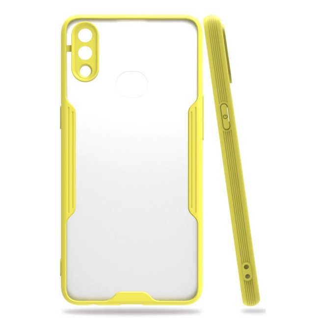 Samsung Galaxy A10s Kılıf Platin Silikon - Sarı