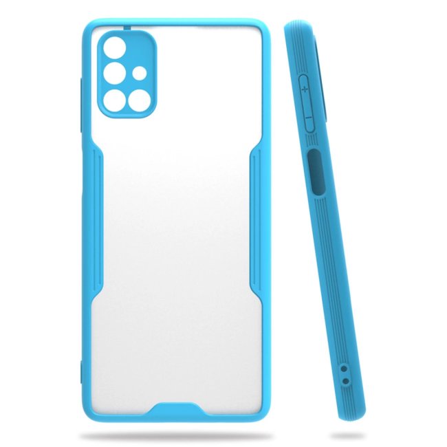Samsung Galaxy M51 Kılıf Platin Silikon - Mavi