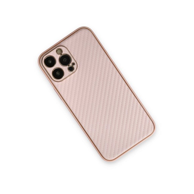 İphone 13 Pro Kılıf Coco Karbon Silikon - Pembe