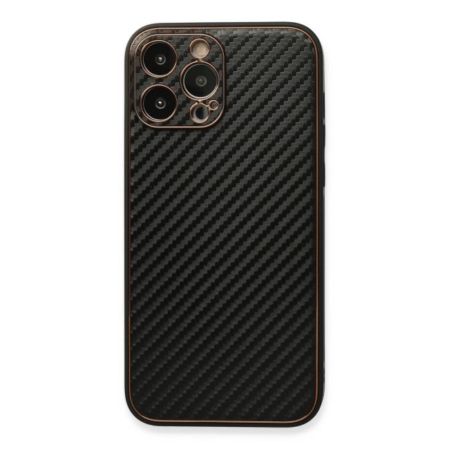 İphone 13 Pro Kılıf Coco Karbon Silikon - Siyah