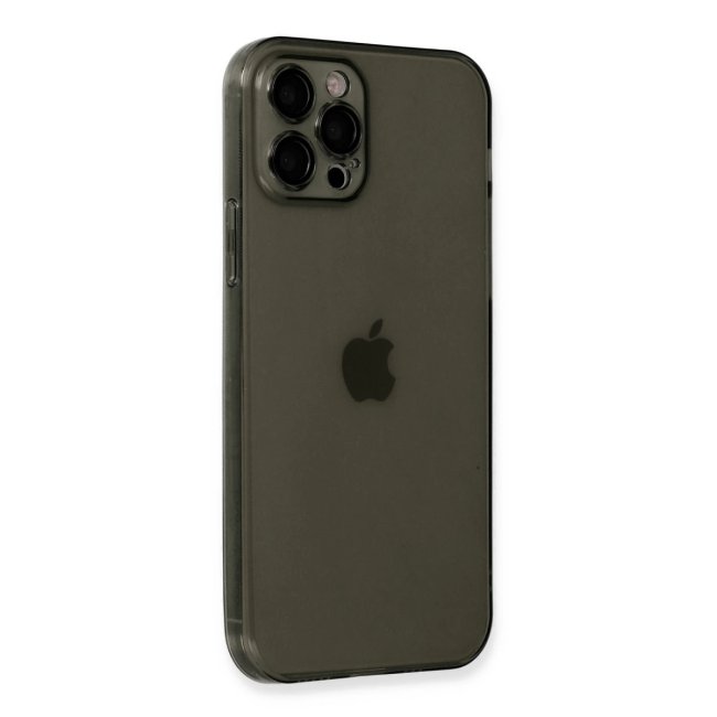 İphone 12 Pro Kılıf Fly Lens Silikon - Siyah