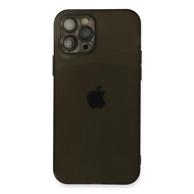 İphone 12 Pro Max Kılıf Fly Lens Silikon - Siyah