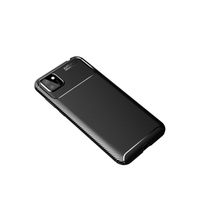 Huawei Y5p Kılıf Auto Focus Karbon Kapak - Siyah